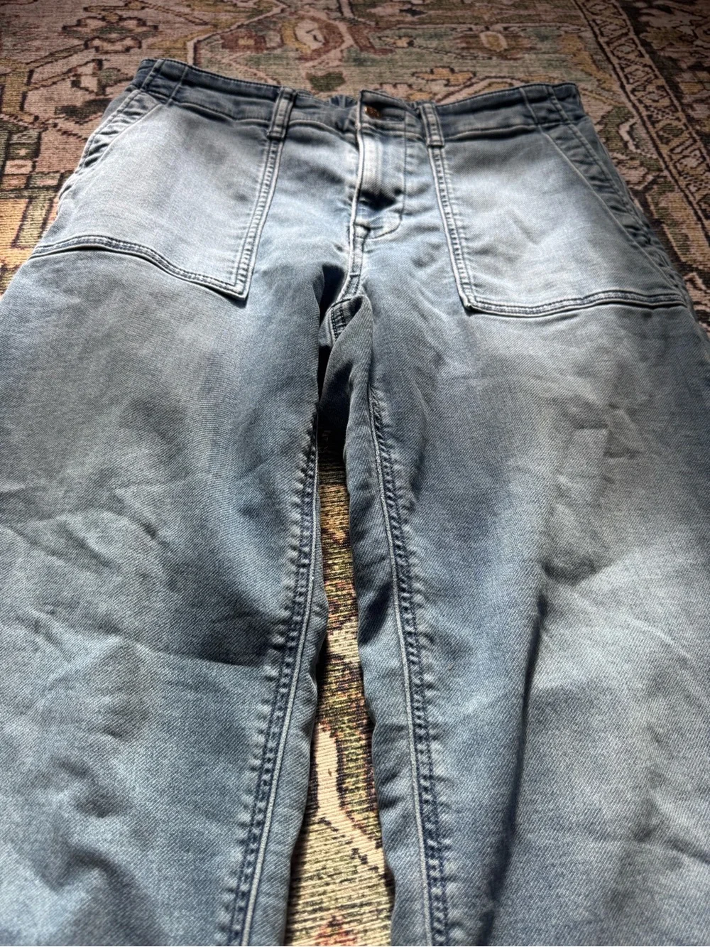J.Crew Utility jogger denim pant stretch elastic waistband Size 30